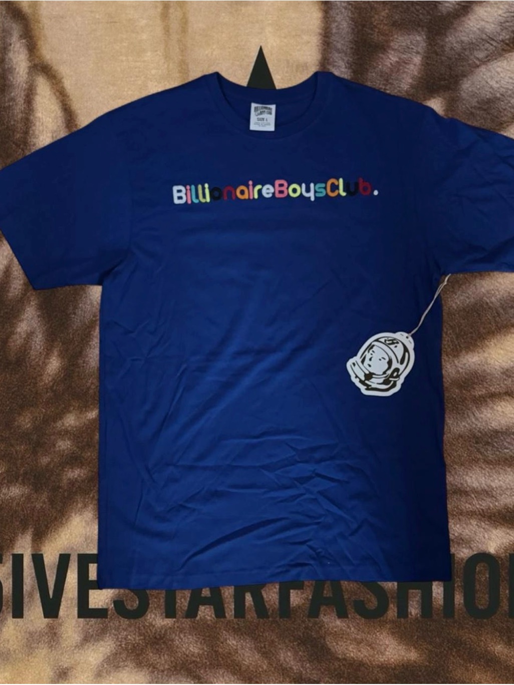 Billionaire Boys Club Royal Blue Tee With Multicolor Logo